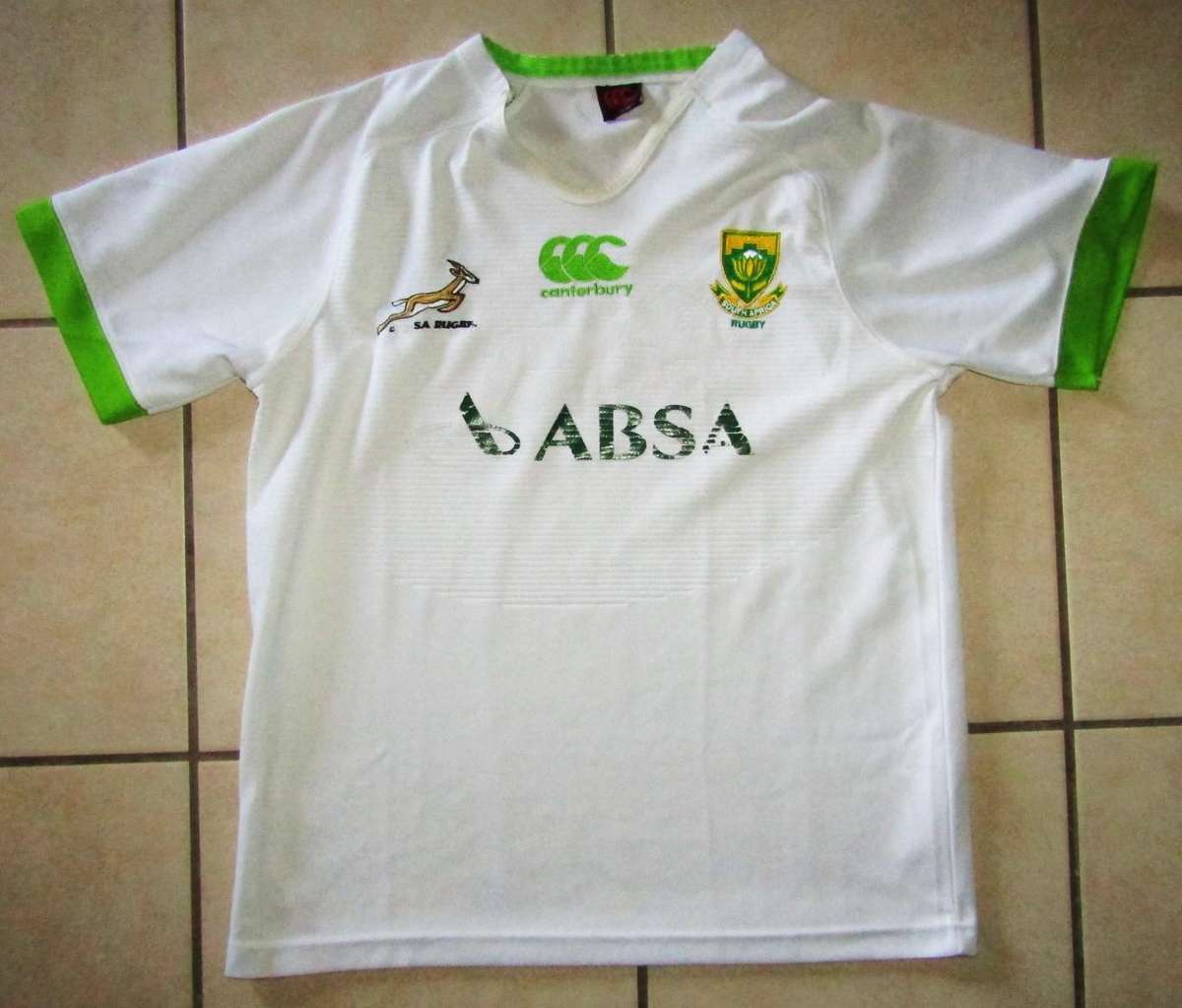 Old White Springbok Rugby Jersey - XL Size