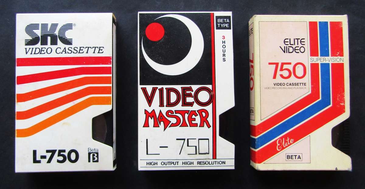 3 Old Betamax Blank Video Cassette Tapes