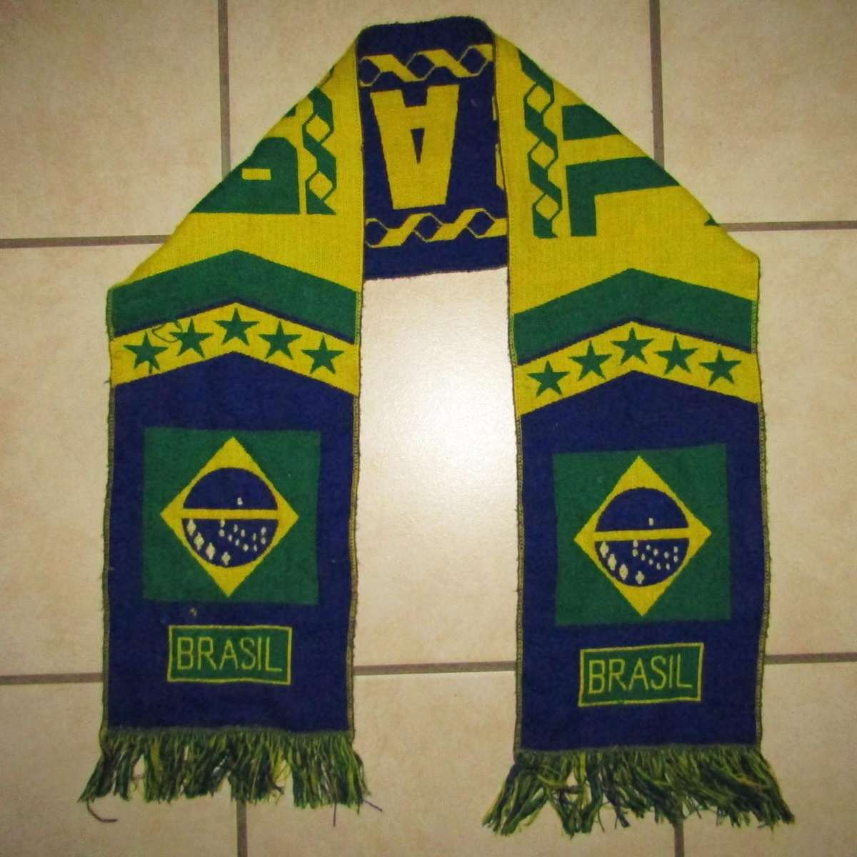 Old Brazil Football Supporter Scarf