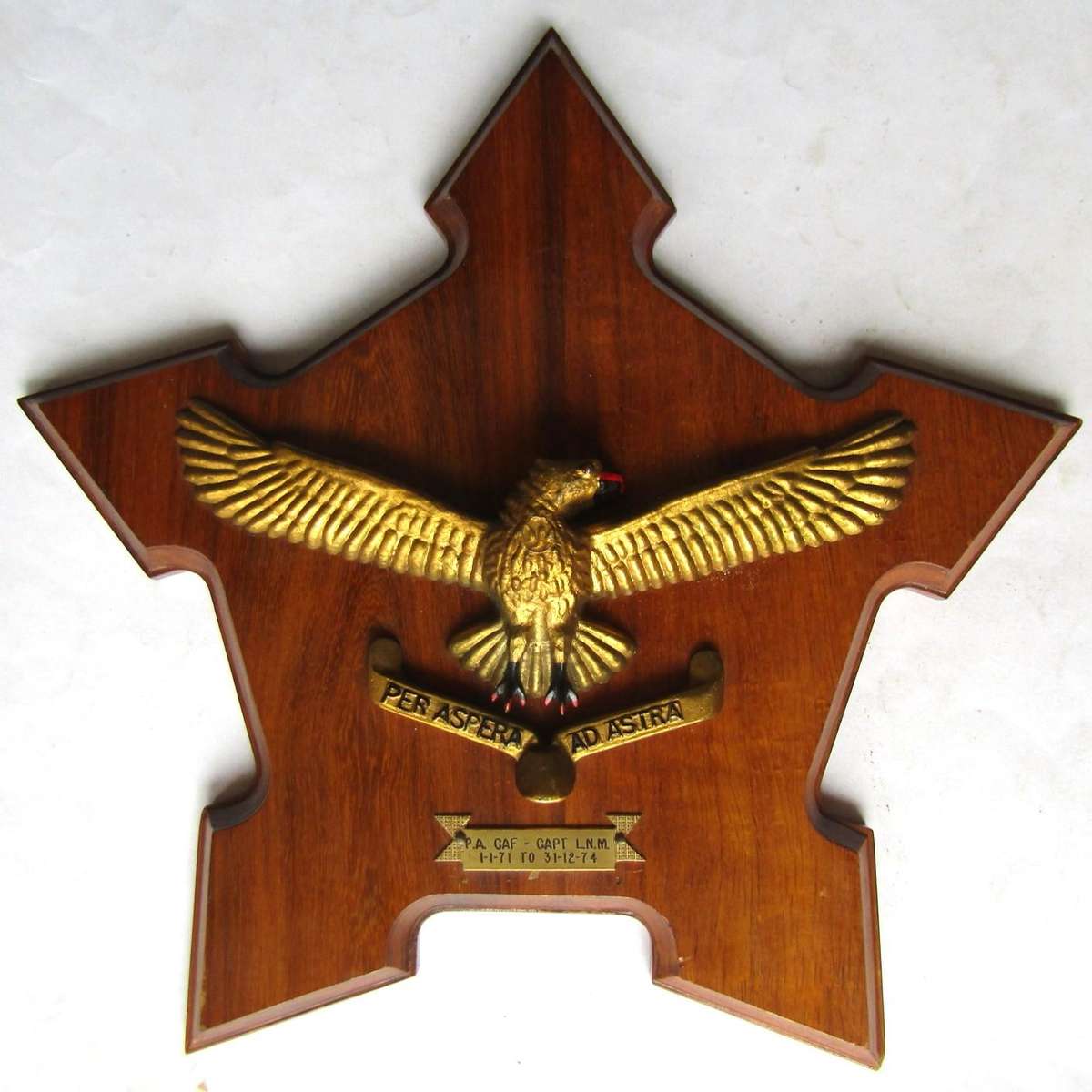 1974 Large SAAF Airforce Wall Plaque