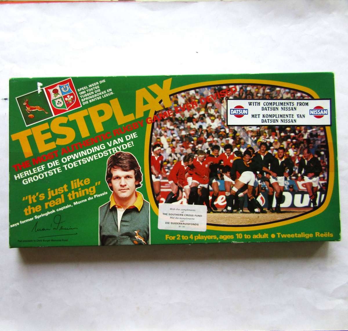 1980 Springboks vs British Lions - Testplay Rugby Board Game