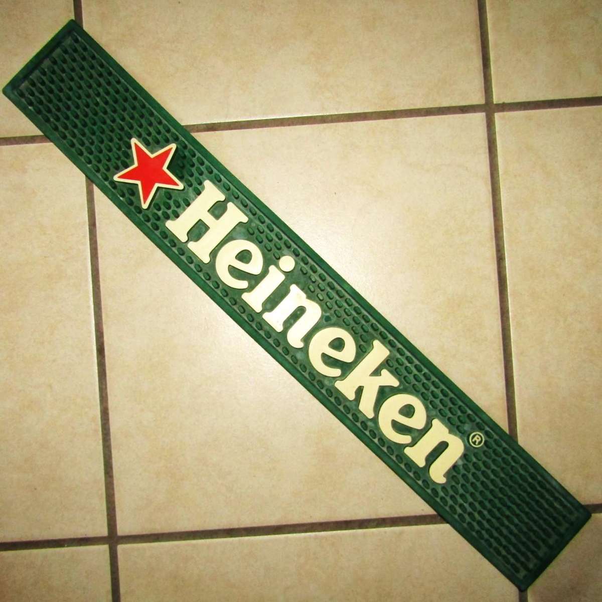 Old Heineken Beer Rubber Bar Mat