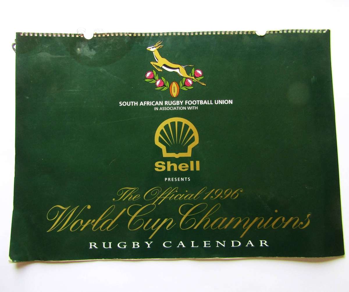 1996 World Cup Champs Large Springbok Rugby Calendar