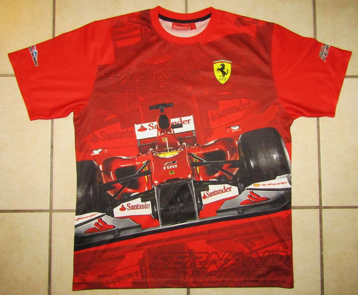 Cool Fernando Alonso Ferrari Shirt - Large Size