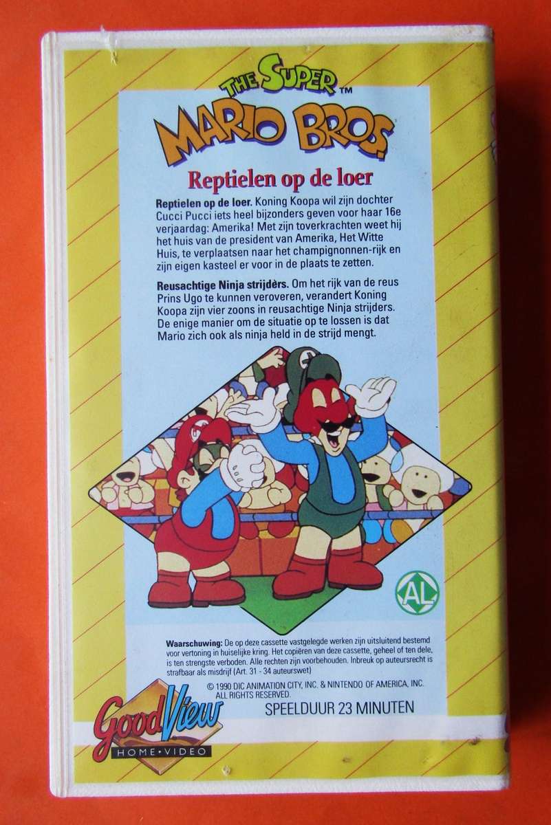 Nintendo Super Mario Bros - Netherlands VHS Video Tape (1990)