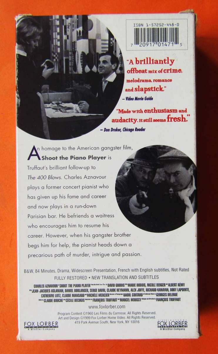 Shoot the Piano Player - Movie VHS Tape (1999)