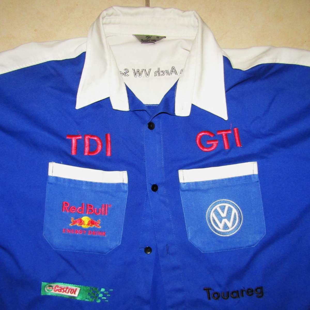 Old Red Bull Volkswagen Motors Shirt - Size 4XL