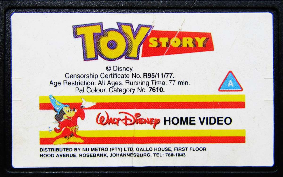 Toy Story - Disney VHS Tape (1995)