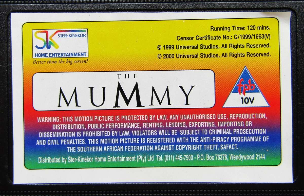The Mummy - Brendan Fraser - Movie VHS Tape (2000)