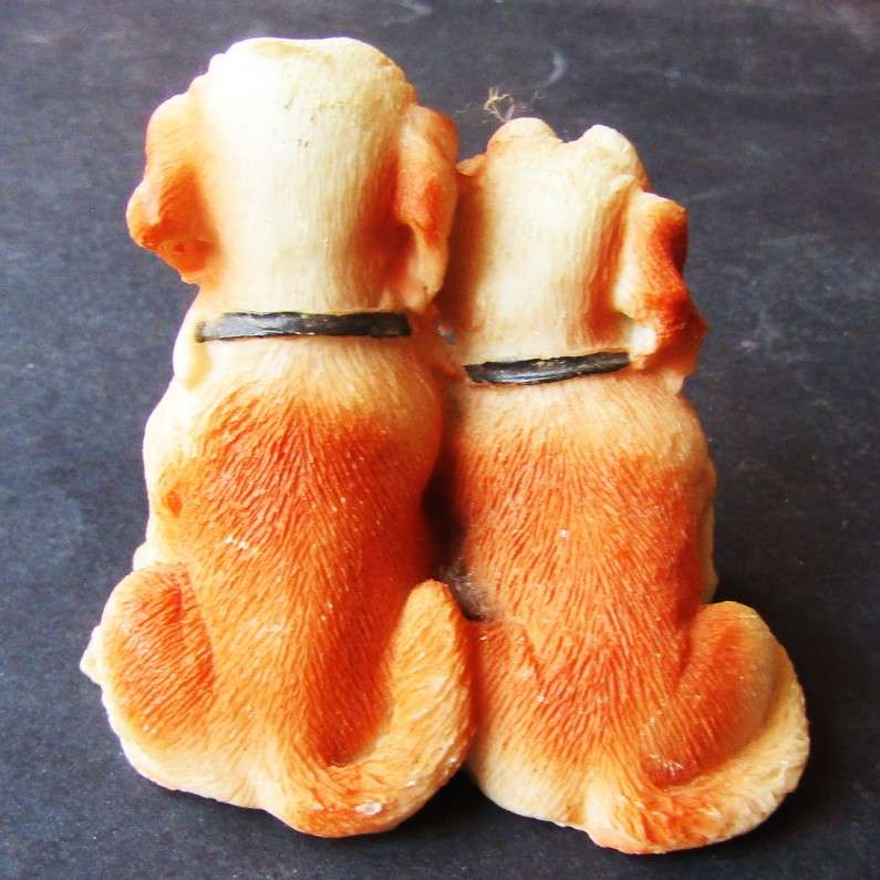 Small Old Puppy Dogs Figure