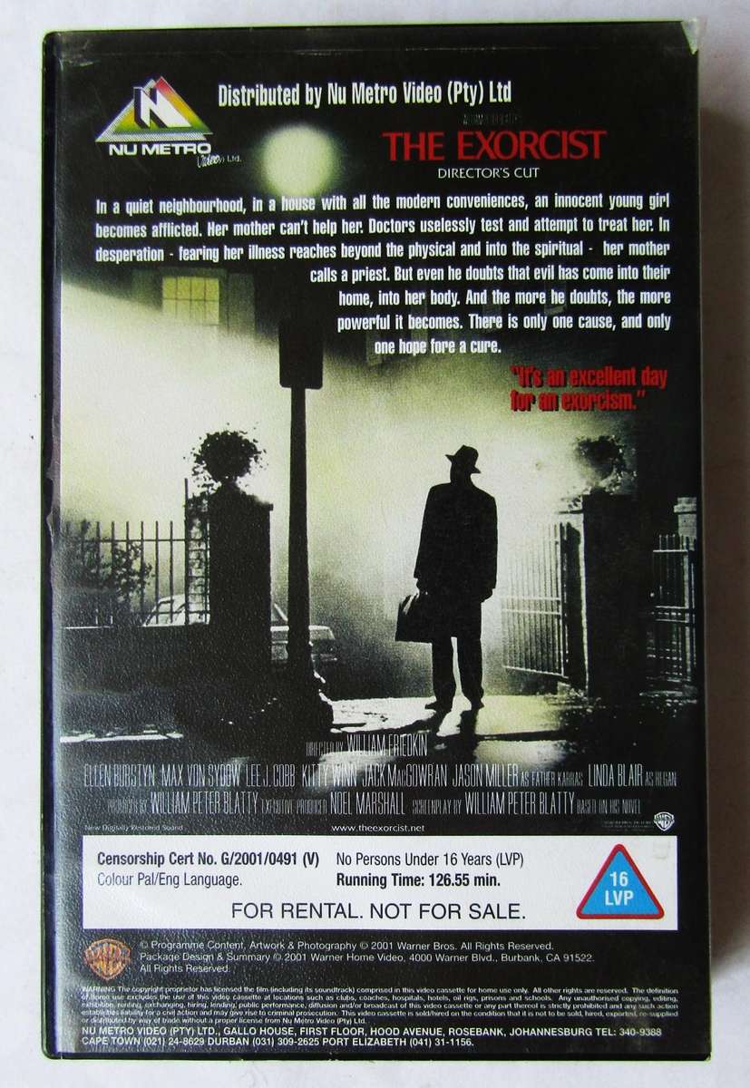 The Exorcist - Director's Cut - Horror Movie VHS Tape (2001)