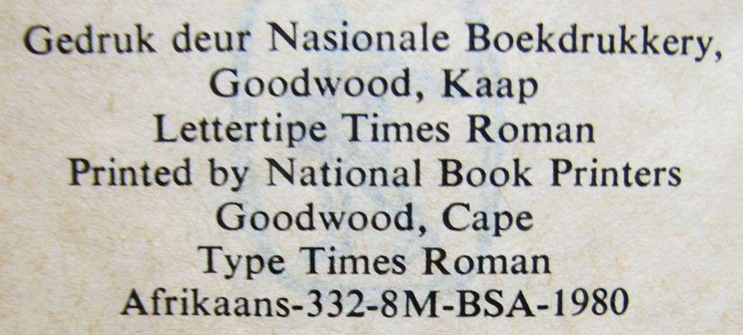 1980 SA Railway Police Afrikaans Pocket Bible