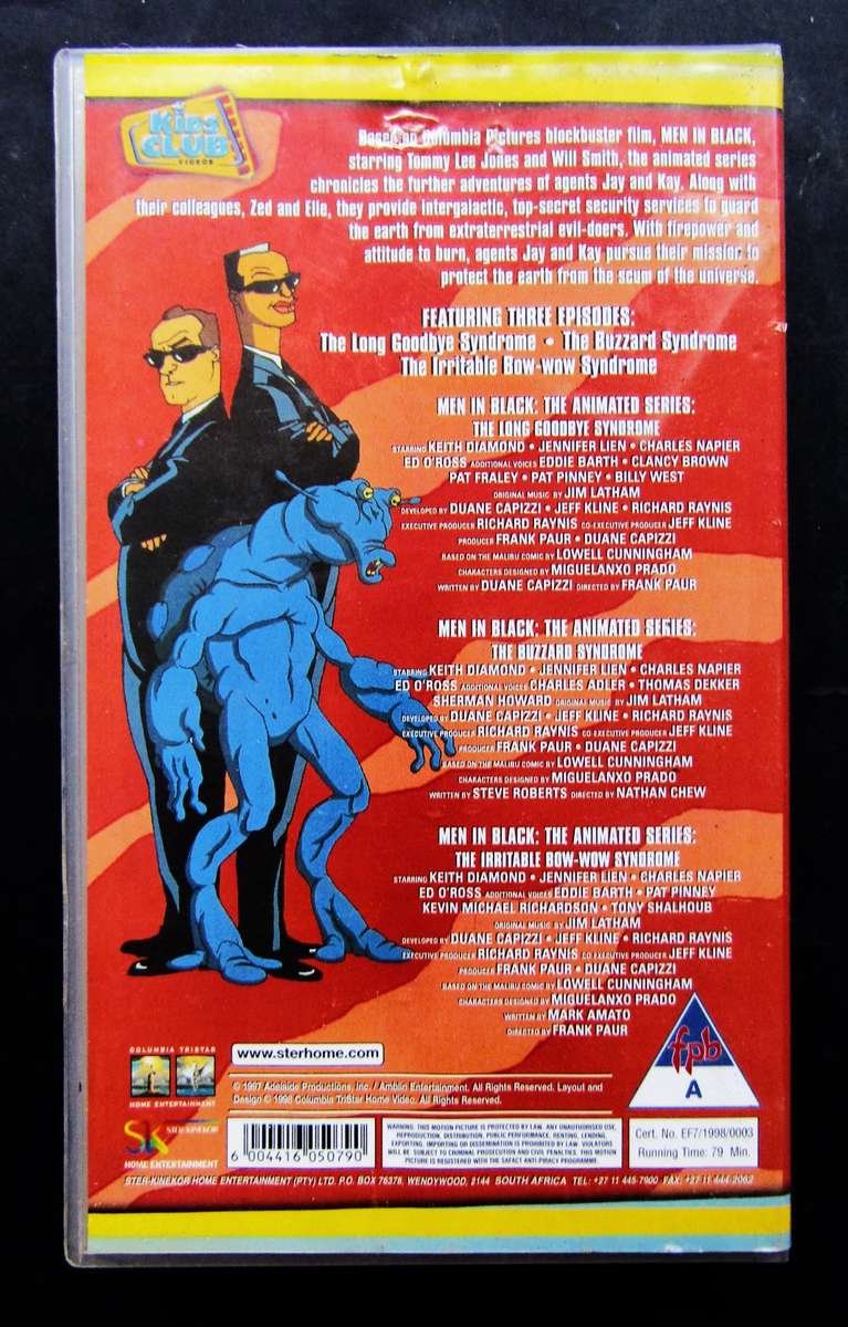 Men in Black - Volume 1 - Animated Series VHS Tape (1998)