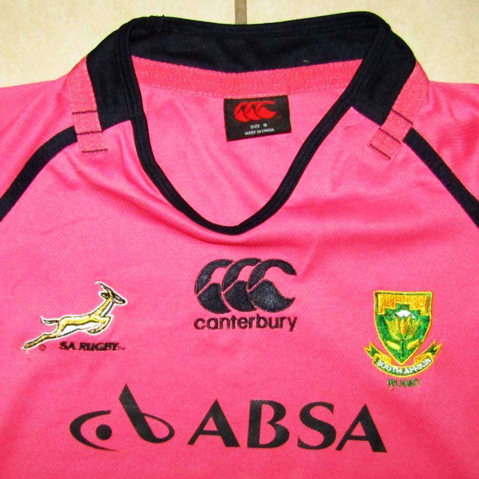 Old Pink Springbok Rugby Jersey - Small Ladies Size