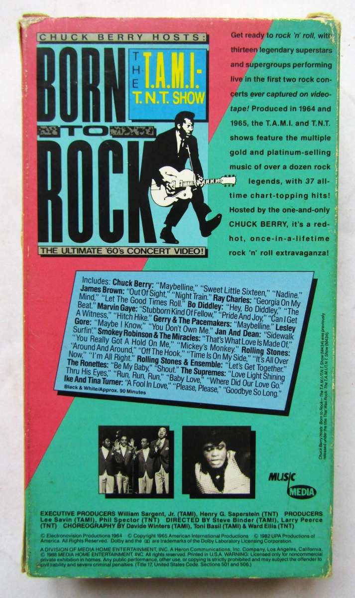 Chuck Berry Hosts: Born to Rock - VHS Video Tape (1987)