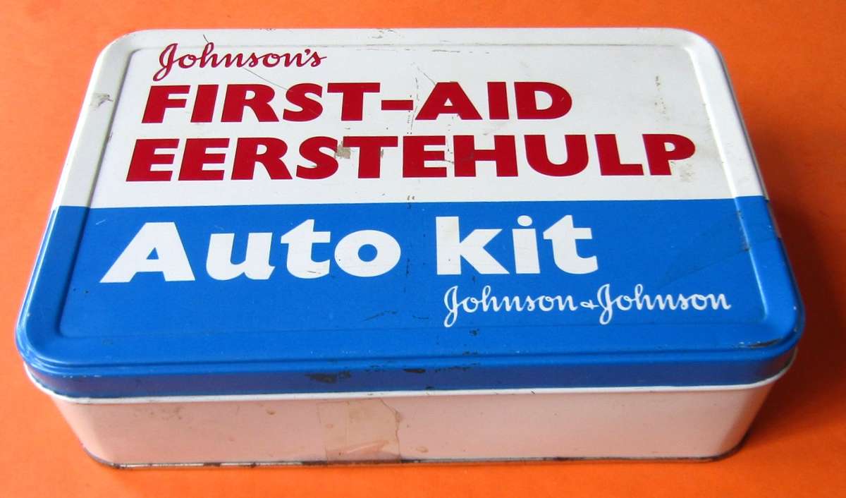 Old Johnson's Automobile First Aid Kit Tin