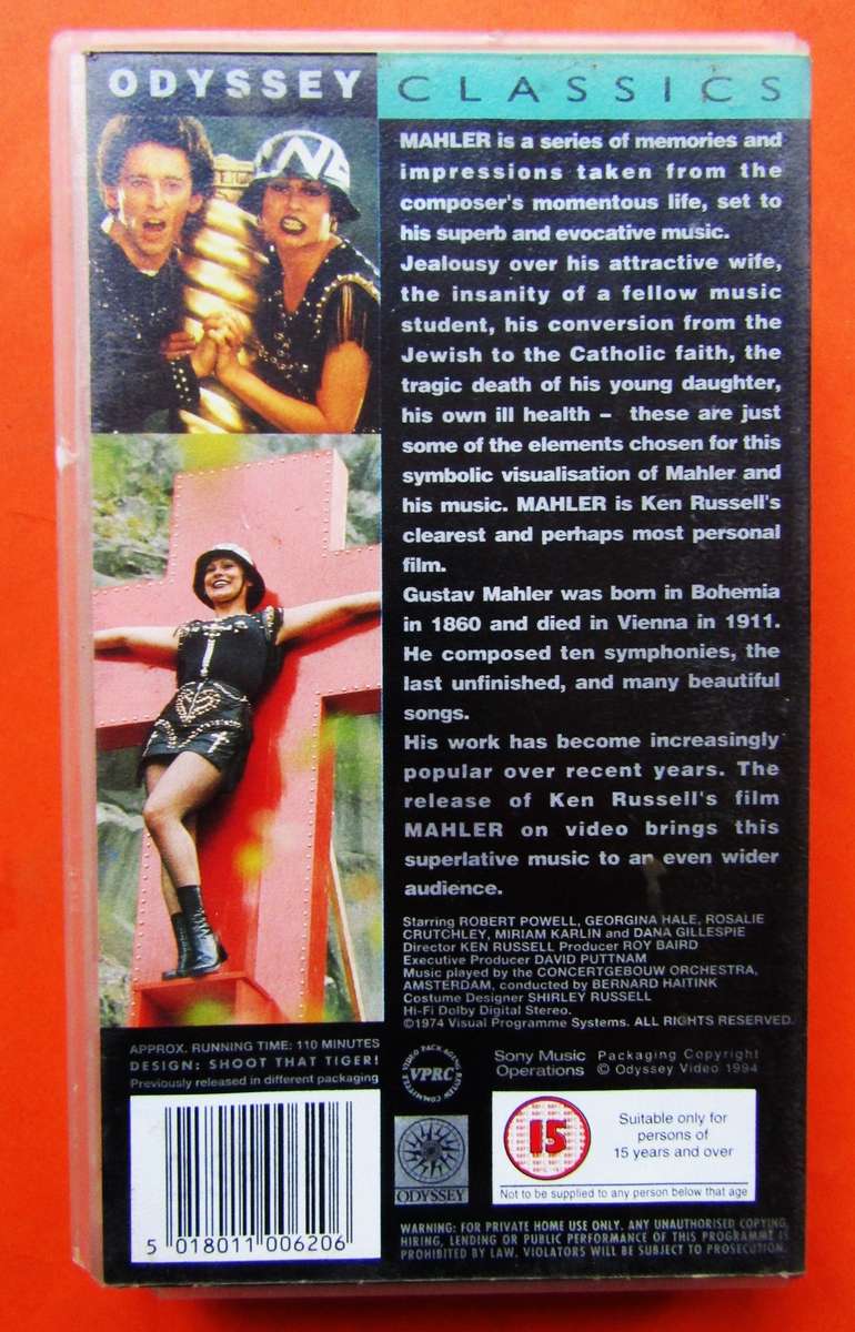 Mahler - Robert Powell - Movie VHS Tape (1994)
