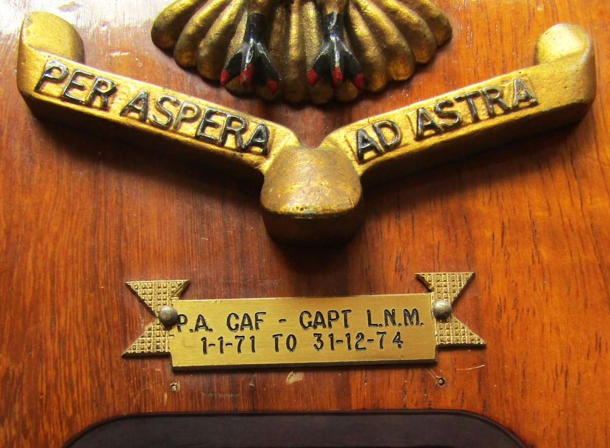 1974 Large SAAF Airforce Wall Plaque