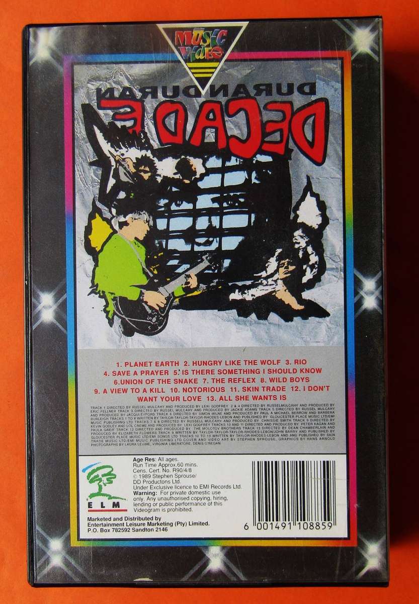 Duran Duran - Decade - VHS Video Tape (1989)