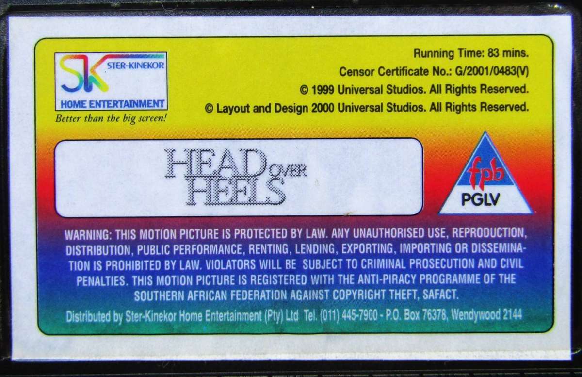 Head Over Heels - Movie VHS Tape (2001)