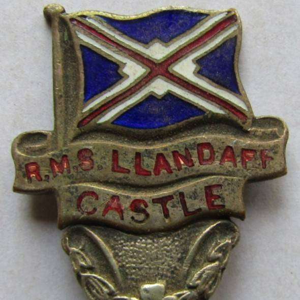 Old Union Castle Shipping Line - RMS Llandaff Castle - Tea Spoon