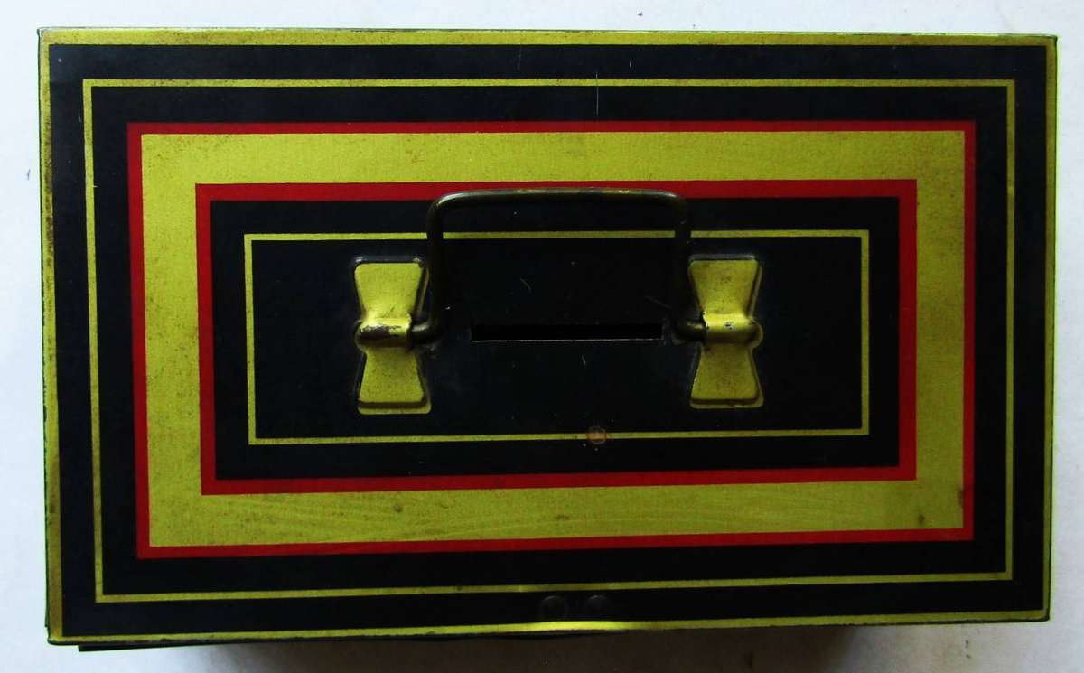 Old Chad Valley Metal Money Box - Made in England