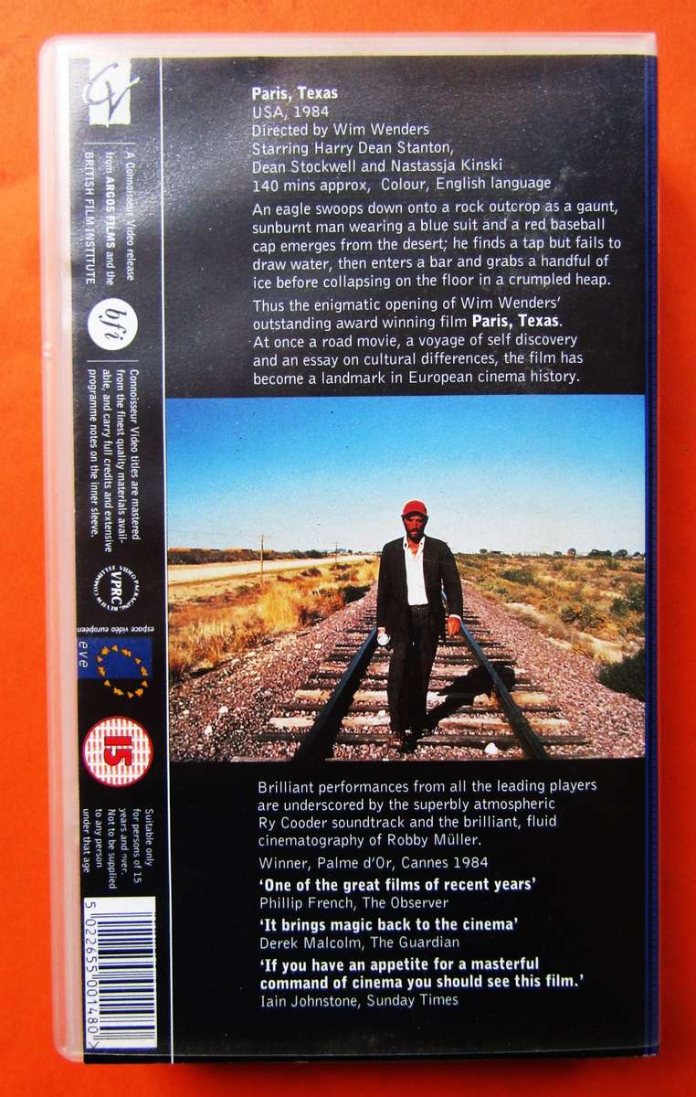 Paris, Texas - Road Trip Movie VHS Tape