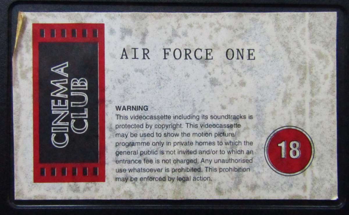 Air Force One - Harrison Ford - Movie VHS Tape (1997)