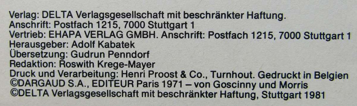 Lucky Luke - German Softcover Book (1981)