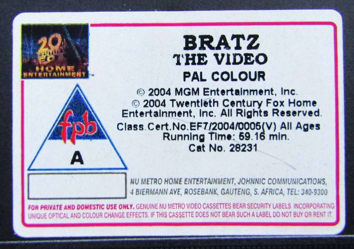 Bratz - The Video - VHS Tape (2004)