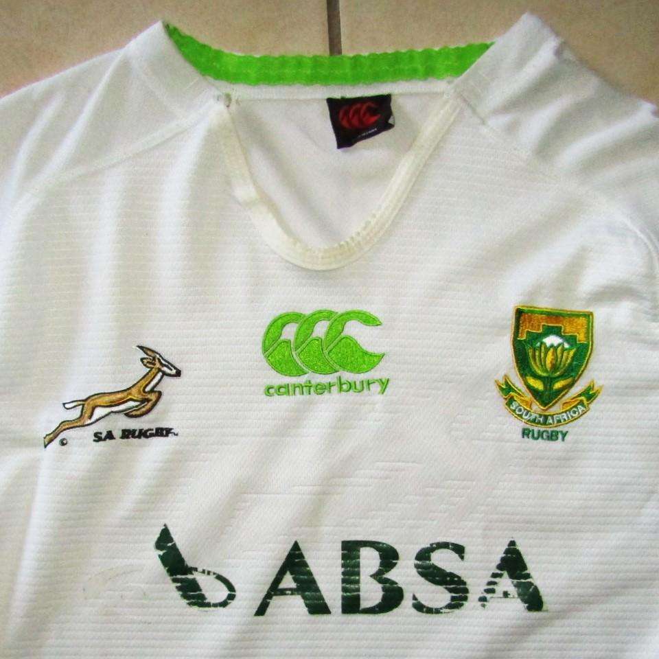 Old White Springbok Rugby Jersey - XL Size