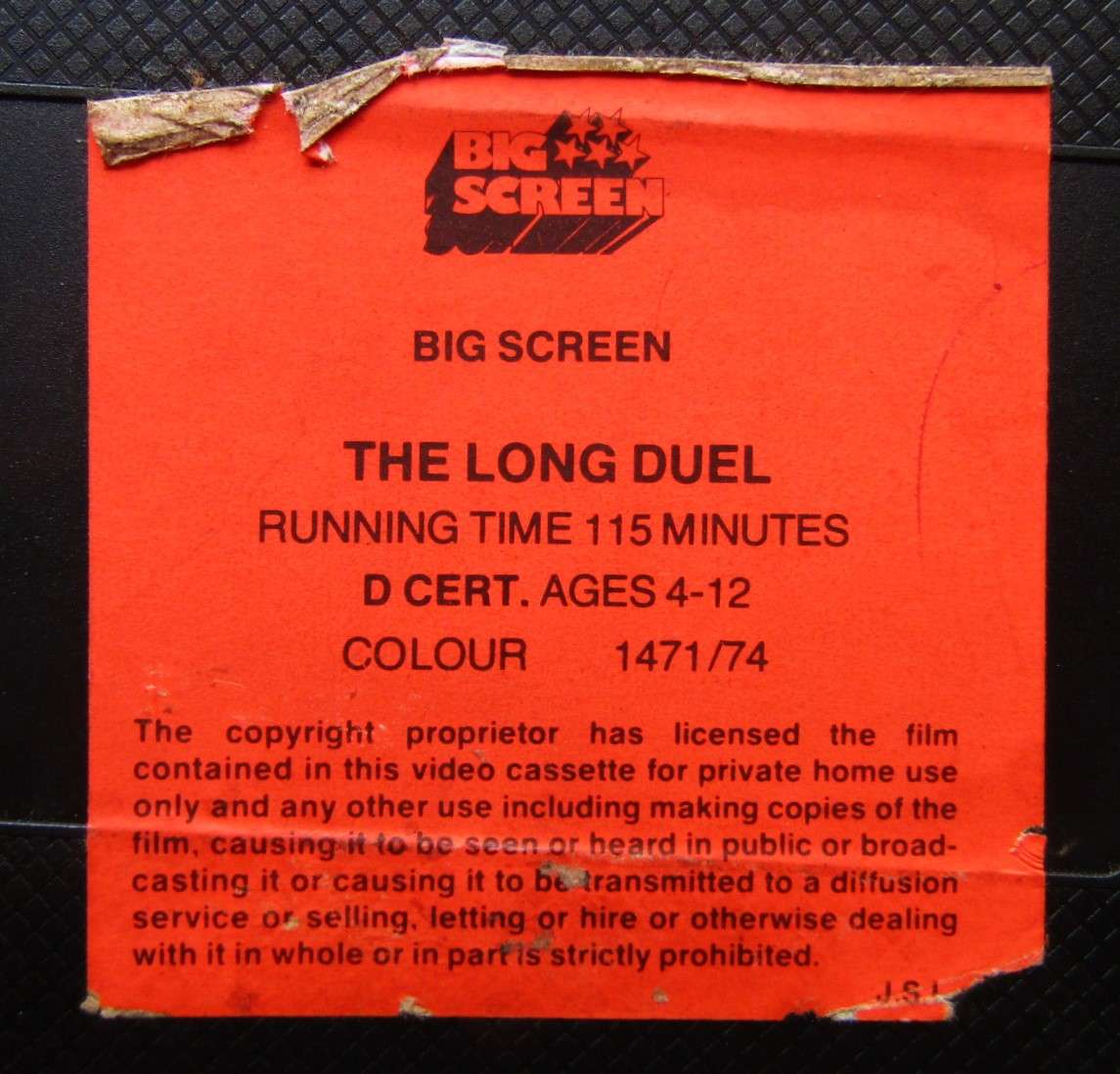 The Long Duel - Movie VHS Tape (1974)