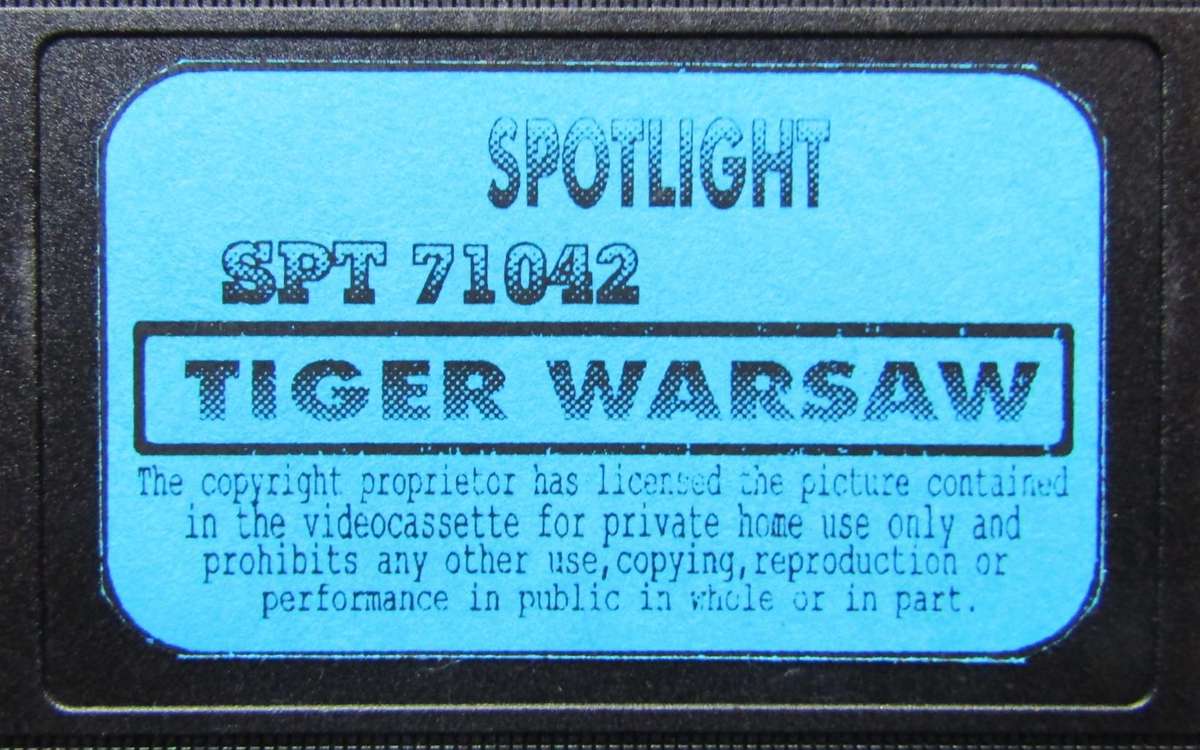 Tiger Warsaw - Patrick Swayze - Movie VHS Tape (1993)