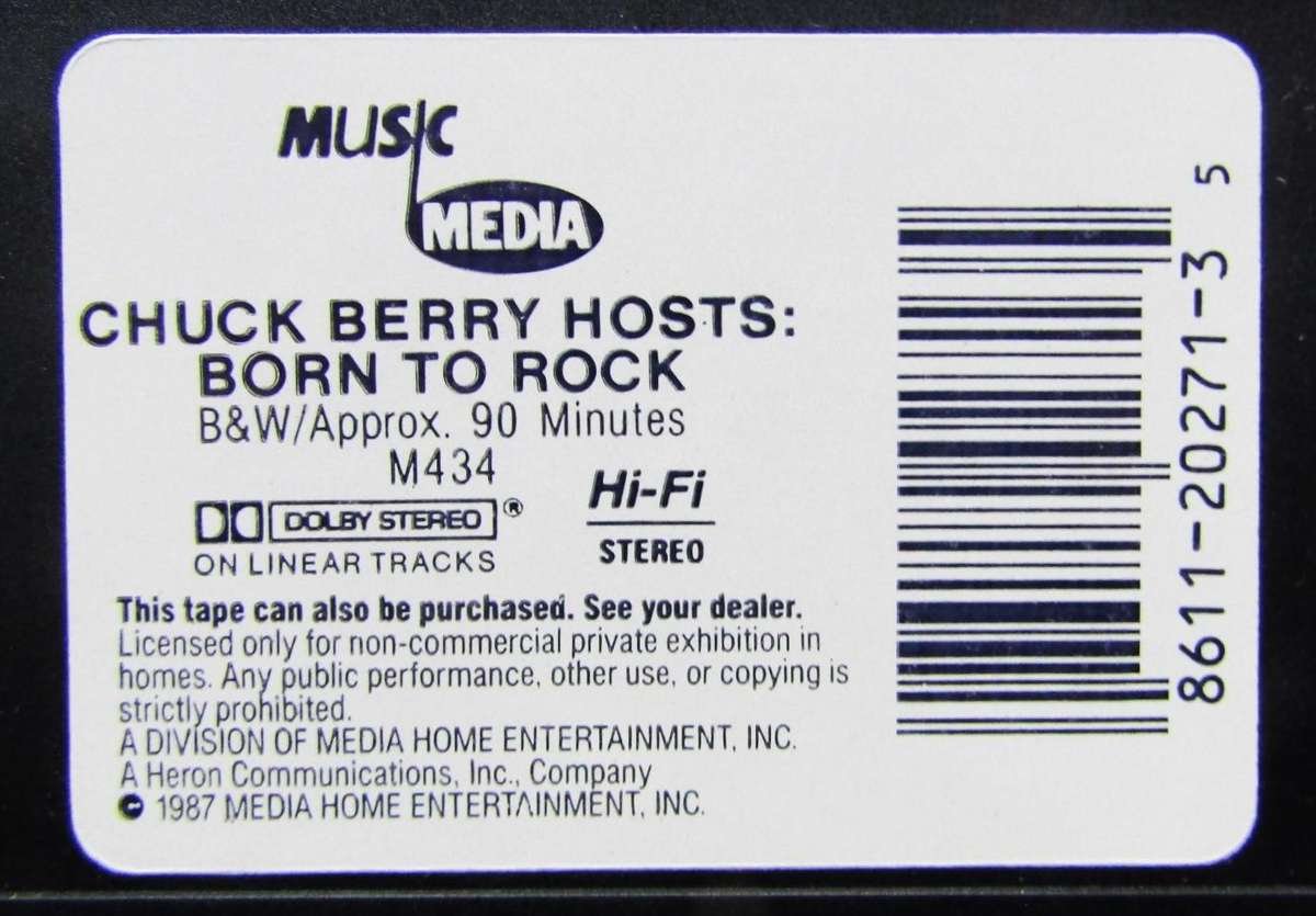 Chuck Berry Hosts: Born to Rock - VHS Video Tape (1987)