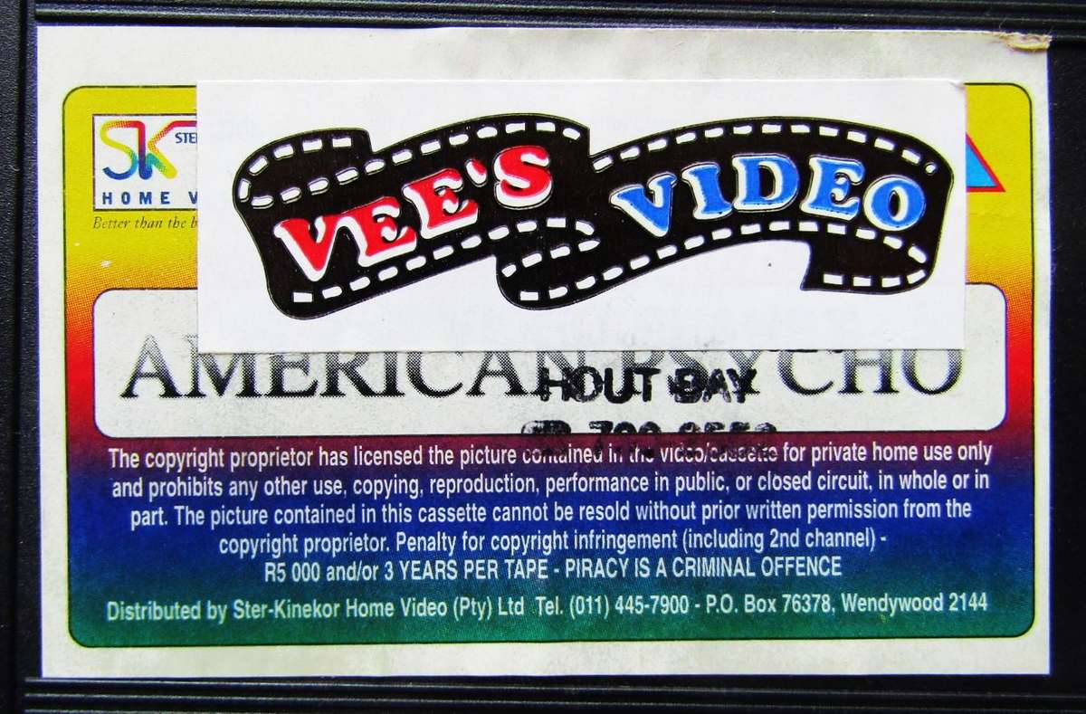 American Psycho - Horror Movie VHS Tape (2000)