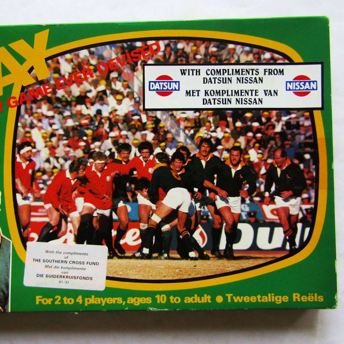 1980 Springboks vs British Lions - Testplay Rugby Board Game