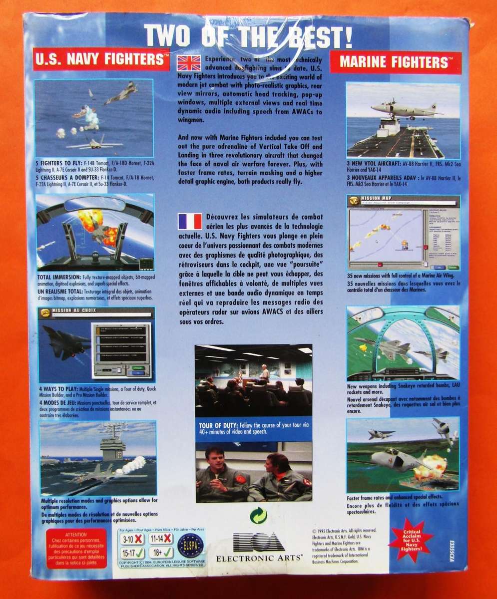 U.S. Navy Fighters Gold - Big Box PC Game (1995)