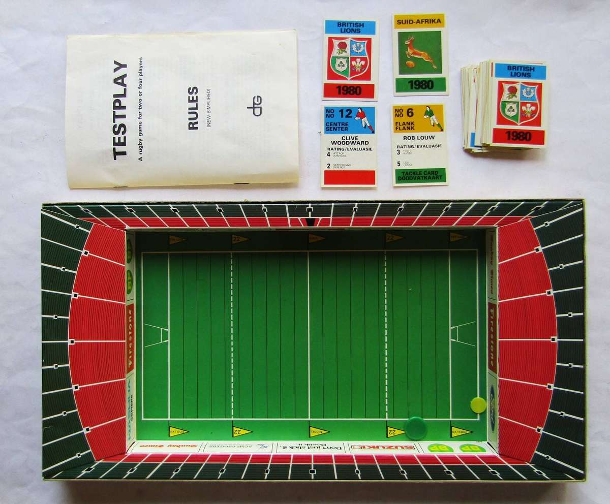 1980 Springboks vs British Lions - Testplay Rugby Board Game