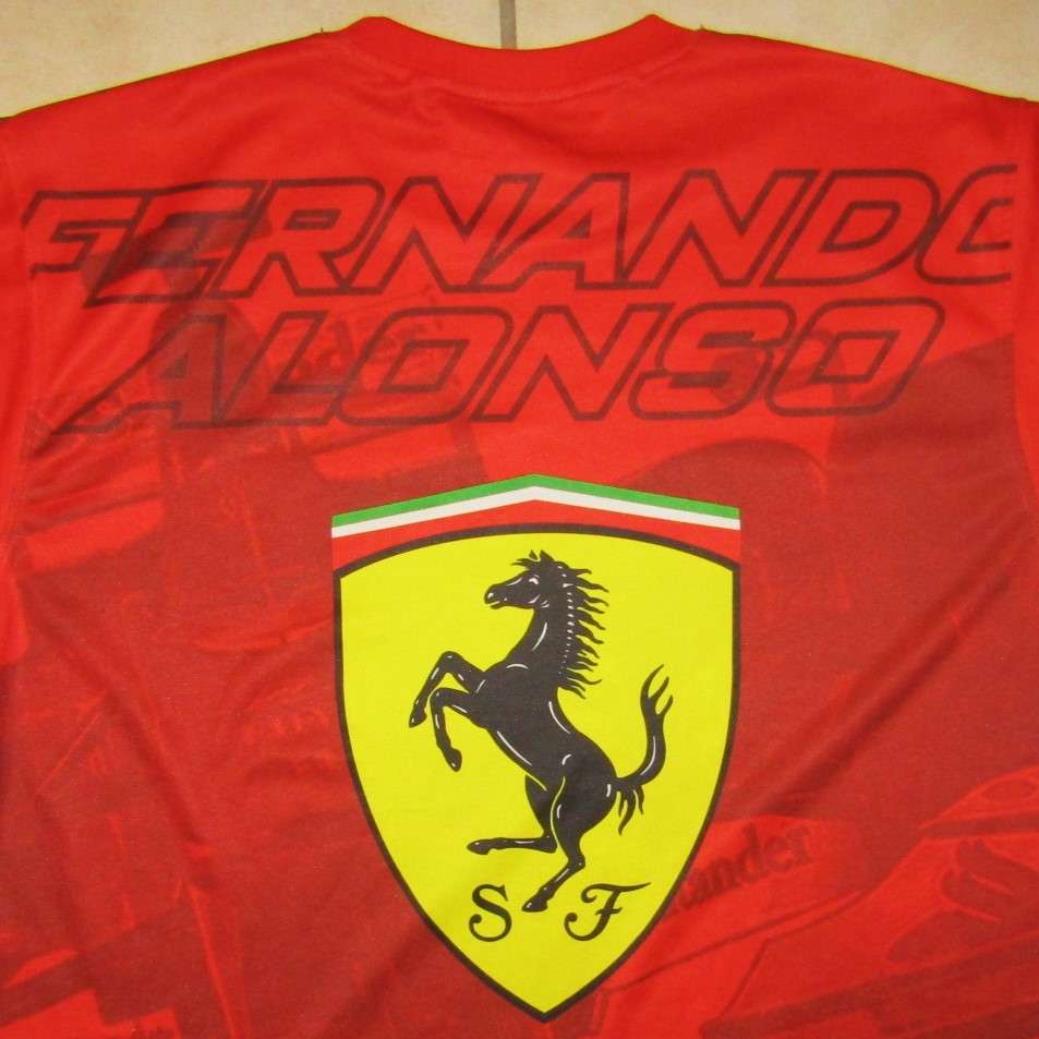 Cool Fernando Alonso Ferrari Shirt - Large Size