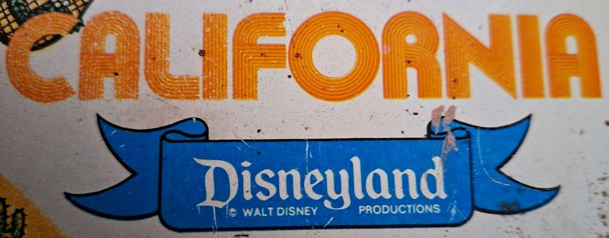 Old Disneyland Walt Disney Metal Tray