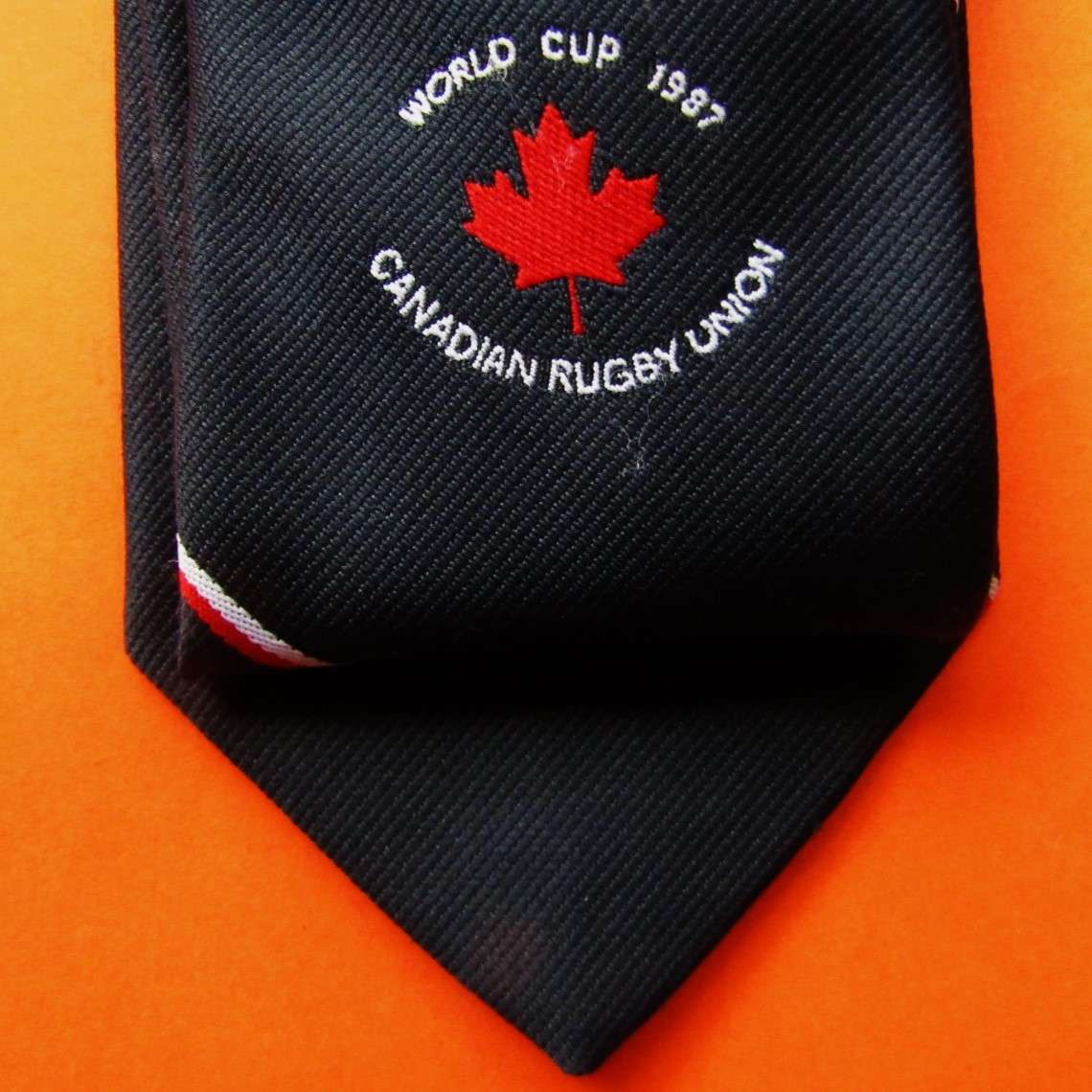 1987 World Cup Canadian Rugby Union Neck Tie