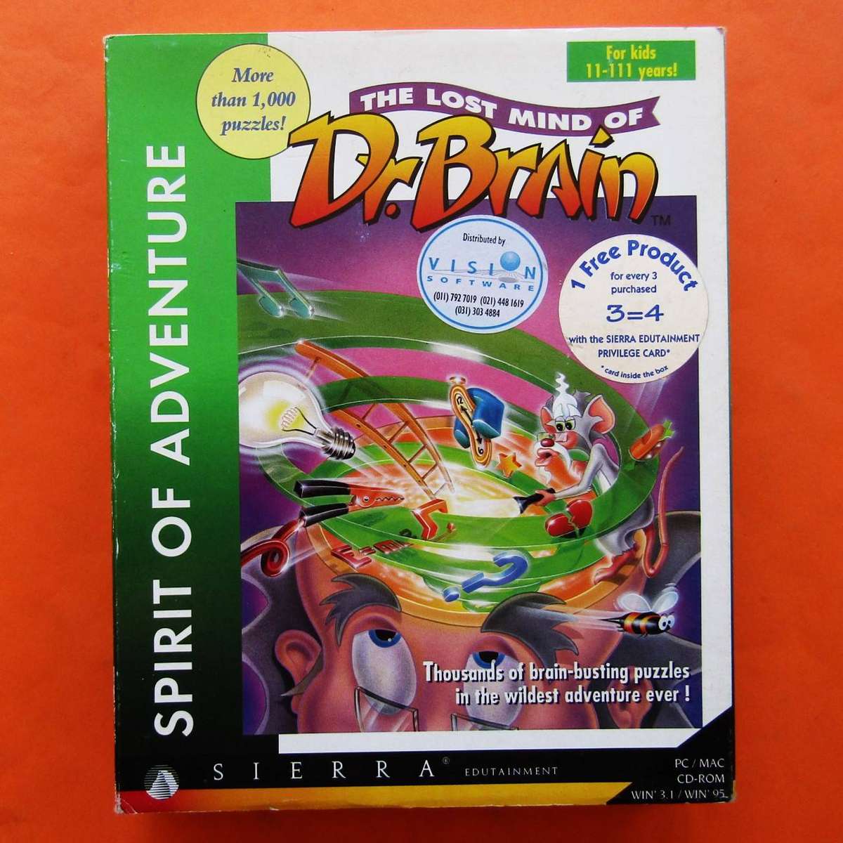 The Lost Mind of Dr. Brain - Big Box PC Game (1995)