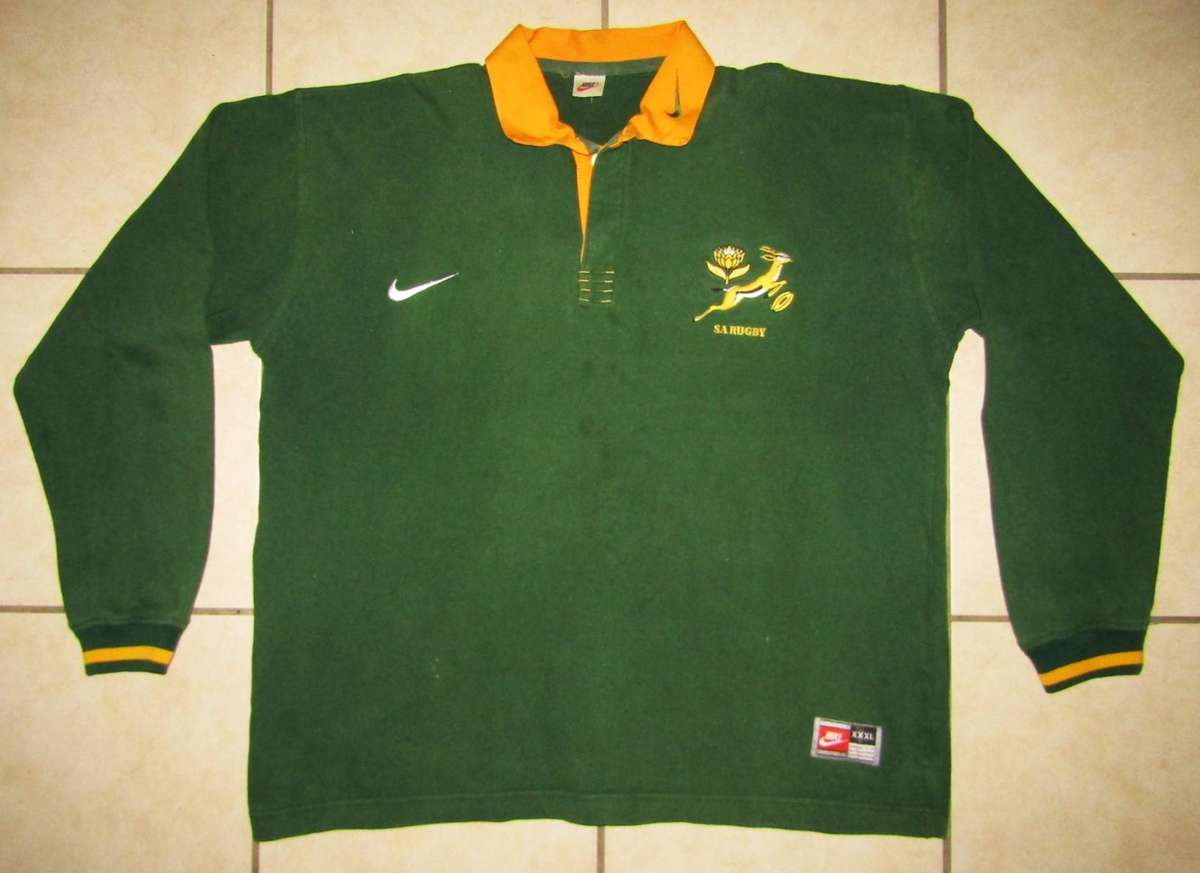 Old Nike Long Sleeve Springbok Rugby Jersey - Size XXXL