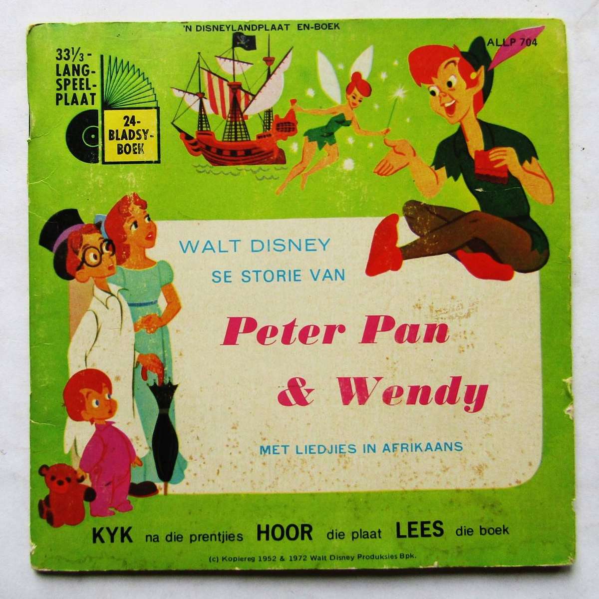 Peter Pan & Wendy - Walt Disney Boek en Plaat (1973)
