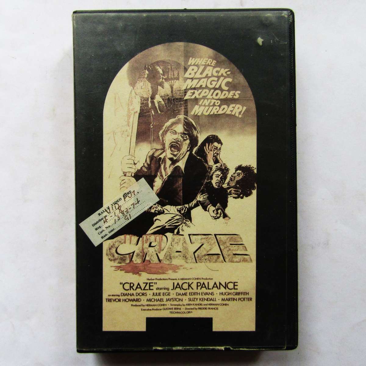 Craze - Jack Palance - Horror Movie VHS Tape (1981)