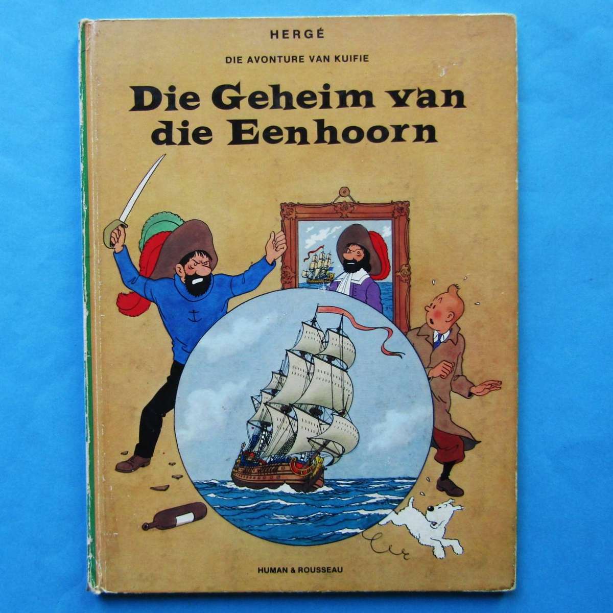 Tintin Kuifie - Afrikaans Hardcover Book (1977)