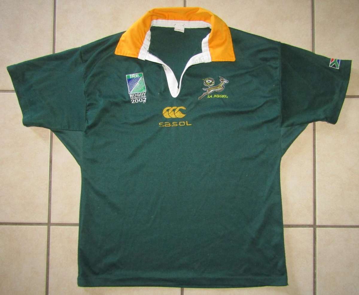 2007 World Cup Springbok Rugby Jersey - Medium Size