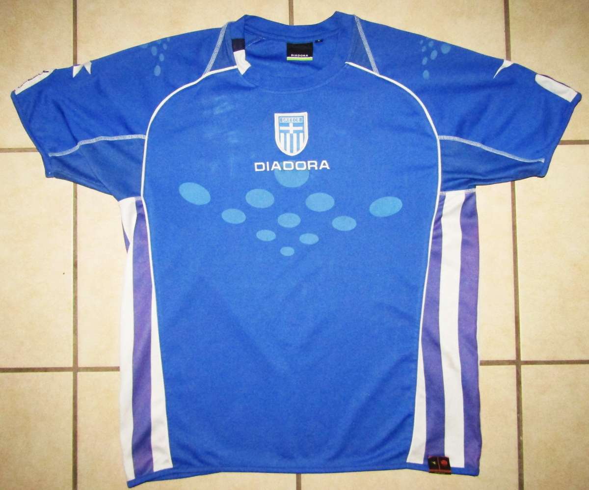 Old Diadora Greece Football Jersey - Large Size