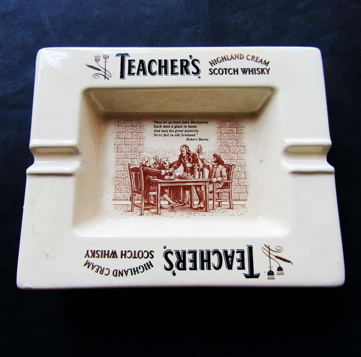Old Teachers Scotch Whisky Advertising Ashtray