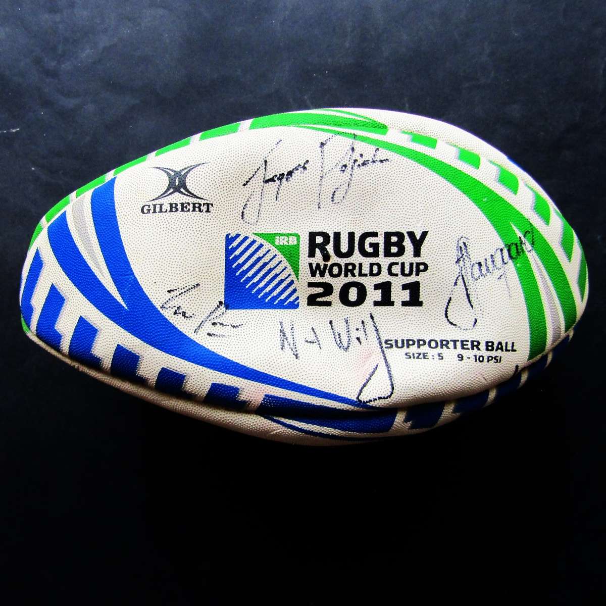 2011 World Cup Rugby Ball with Signatures